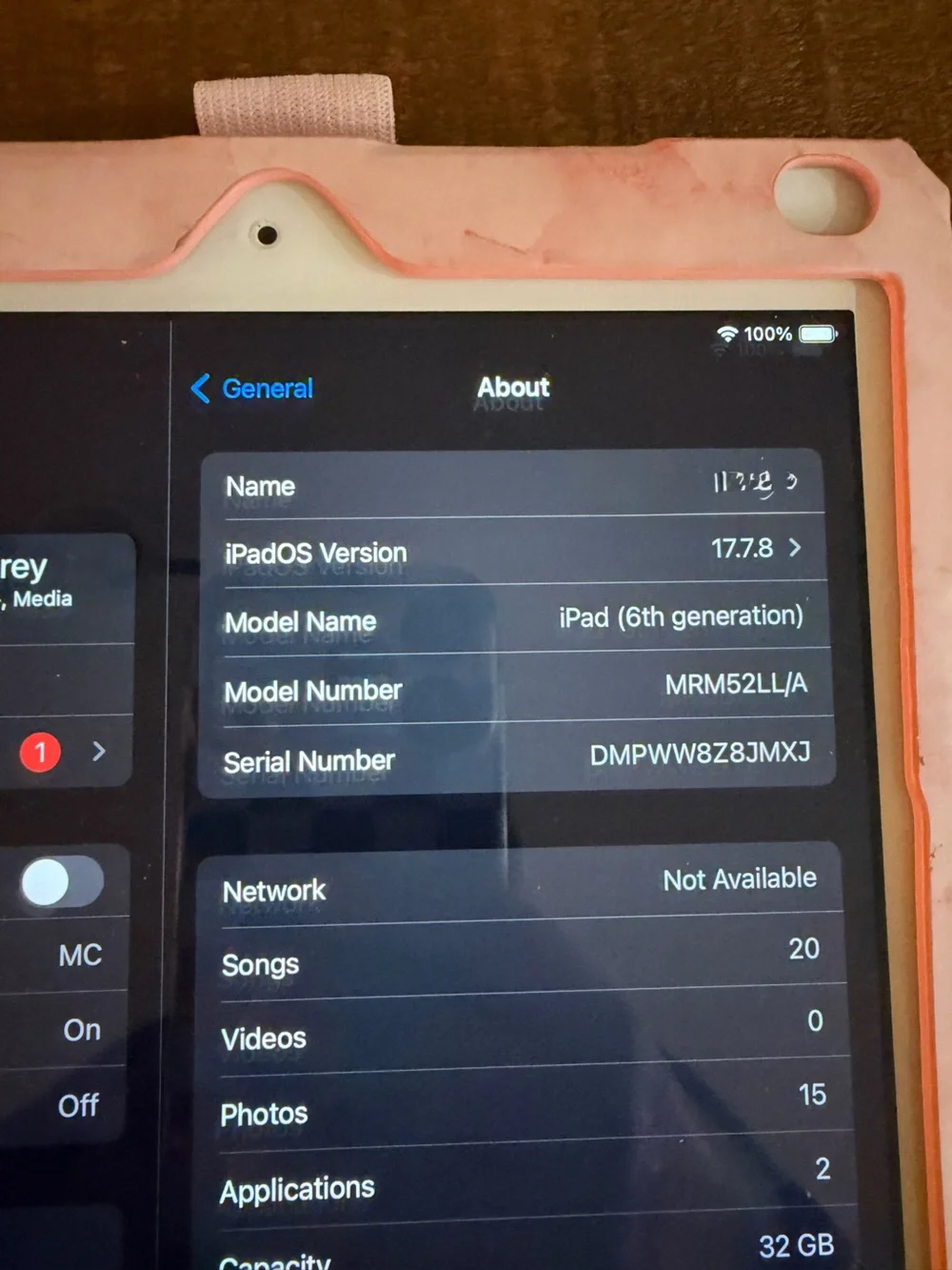 Apple iPad 6th Gen 32GB WiFi & Cellular (unlocked) Rose Gold Like New